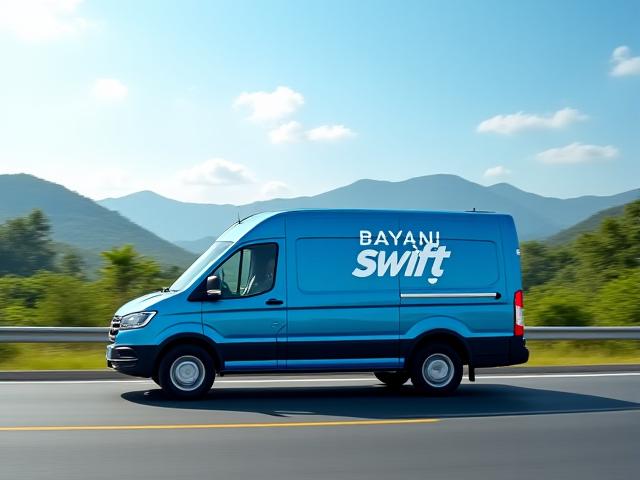 Bayani Swift express delivery van on a highway