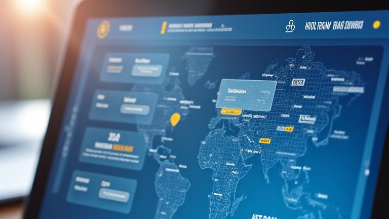 Real-time tracking system interface na nagpapakita ng mapa at status ng kargamento